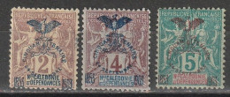 Nouvelle-Calédonie N° 68, 69, 70 * - Unused Stamps