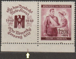 15/ Pof. 51, Border Stamp With Coupon, Part Of Measuring Cross, Print Plate 1 - Neufs