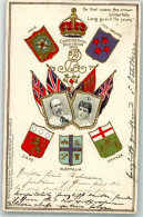 13969205 - Coronation Postcard Serie 608 II  Wappen  Fahnen Adel - Sonstige & Ohne Zuordnung