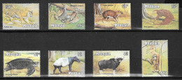 Malaysia 1983 / 85 Mi.No. 189X - 196X  OWz.  Animals Mammals Reptiles 8v MNH** 85,00 € - Malasia (1964-...)