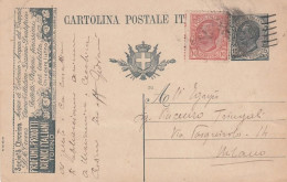 2253 - REGNO - Intero Postale Pubblicitario " PROFUMI TREVES " Da Cent.15 Ardesia Del 1921 Da Roma A Milano - Reclame