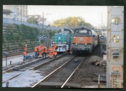 Carte-photo Moderne "Déraillement D'une Locomotive BB60000 En Gare De Sartrouville" Train SNCF - Sartrouville