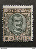 ITALIA Regno -1910-"Floreale" £. 10 MNH** (descrizione) - Ungebraucht