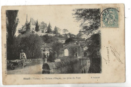 Iteuil (86) : Le Château D'Esgne Pris Du Pont En 1904 (animé) PF - Other & Unclassified