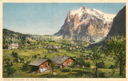 13010720 Grindelwald Panorama Mit Wetterhorn Berner Alpen Grindelwald - Autres & Non Classés