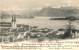 13010583 Luzern LU Hofkirche Vierwaldstaettersee Alpen Luzern - Otros & Sin Clasificación