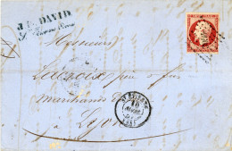 10 Avril 1857 Lac N°17A Pc 3053 Saint Etienne Vers Lyon - 1849-1876: Periodo Clásico