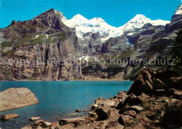 13005354 Kandersteg BE Oeschinensee Mit Rothorn Bluemlisalphorn Oeschihorn Fruen - Autres & Non Classés