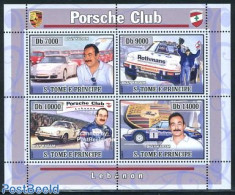 Sao Tome/Principe 2007 Porsche Club 4v M/s, Mint NH, Sport - Transport - Autosports - Automobiles - Cars