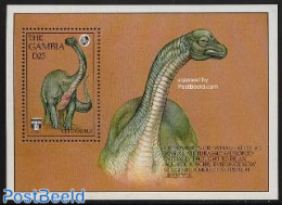 Gambia 1992 Cetiosaurus S/s, Mint NH, Nature - Prehistoric Animals - Preistorici