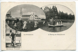 ORNE Pionnière Non écrite * GRANDE TRAPPE 3 Vues L'Etang De Chaumont (barque) La Fenaison Et Moine Au Travail - Otros & Sin Clasificación