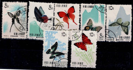 CHINA 1963 BUTTERFLIES MI No 726-733 USED VF!! - Gebraucht