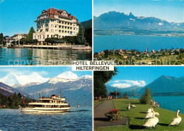13000828 Hilterfingen Thunersee Hotel Bellevue Faehrschiff Panorama Hilterfingen - Andere & Zonder Classificatie