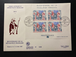 Enveloppe 1er Jour "Bicentenaire De La Révolution Française" 14/07/1989 - PA108 - TAAF - Kerguelen - FDC