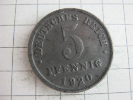 Germany 5 Pfennig 1920 F - 5 Pfennig