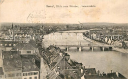 12994662 Basel BS Blick Vom Muenster Rheinabwaerts Bruecke Basel BS - Altri & Non Classificati