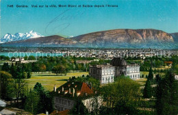 12994652 Geneve GE Vue Sur La Ville Mont Blanc Et Saleve Depuis L'Ariana Geneve - Autres & Non Classés