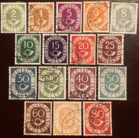 Germany 1951 Michel123-38     Cat.Value  45  Euros - Used Stamps