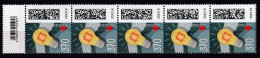 BRD 2022 Mi.3715-R Nassklebende Postfrische** 5-er Streifen „ Leuchtmarke“ MNH - Nuevos