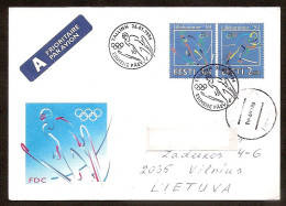 Estonia 1994●Winter Olympic Games Lillehammer●Mi221-22 FDC Compl. Set On  The Letter - Inverno1994: Lillehammer