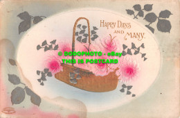 R530518 Happy Days And Many. 1910. Greeting Card. B. B. London. Series No. E. 37 - Autres & Non Classés