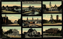 CPA Duisburg Im Ruhrgebiet, Rheinbrücke, Ruhrbrücke, Kaiserberg, Rathaus, Stadttheater, Hafen - Other & Unclassified