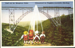 CPA Solingen, Müngstener Brücke, Höhenrekord Bergische Luftschiffer Abteilung - Treni