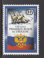 2010 Uruguay  Russia Ships JOINT ISSUE  Complete Set Of 1 MNH - Uruguay