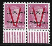 France, Wurtemberg N°3**. En Paire. Mayer 2021. Cote 360€. - War Stamps