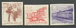 YOUGOSLAVIE 1986 N° 2052/2056 Non Dentelés ** Neufs MNH Superbes Bateau Ship Train Facteur La Poste Transports - Unused Stamps