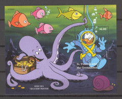 Disney St Vincent Gr 1996 Donald - Deep Sea Treasure Hunter MS MNH - Disney