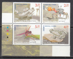 2015 Macau Wetlands Wildlife Crabs Fish Insects Frogs Complete Set Block Of 4 MNH @  FACE VALUE - Unused Stamps