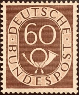 Germany, FR 1951 - Definitive - 60 Pf - Mi 135 - ** Vc 150 Euros. - Ongebruikt