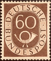 Germany, FR 1951 - Definitive - 60 Pf - Mi 135 - ** Vc 150 Euros. - Unused Stamps