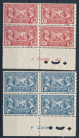 AC-232: FRANCE: Lot Avec N°244/245** En Blocs De 4 BDF (des Froissures) - Unused Stamps