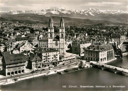 12967568 Zuerich ZH Grossmuenster Helmhaus Limmat Glarneralpen Fliegeraufnahme Z - Andere & Zonder Classificatie