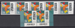 BRD 2022 Mi.3734 Als Nassklebende Paar+3742-SK-Postfrische** 5-er Streifen MNH - Neufs