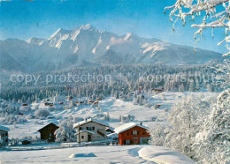 12964741 Flims Waldhaus Winterpanorama Mit Piz Riein Buendner Alpen Flims Waldha - Andere & Zonder Classificatie