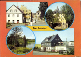 CPA Neuhausen Im Erzgebirge, Schloss Purschenstein, Bahnhofstraße, Ferienheim Dachsbaude - Andere & Zonder Classificatie