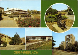 CPA Bieblach Gera, HO Wismut Gaststätte Grüne Mulde, Kaufhalle Nord, Bergarbeiter Poliklinik - Andere & Zonder Classificatie