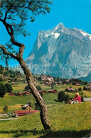 12955900 Grindelwald Teilansicht Mit Blick Zum Wetterhorn Berner Alpen Grindelwa - Autres & Non Classés