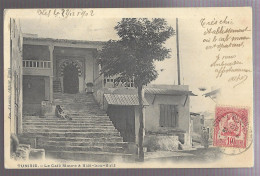 Sidi Bou Saïd. Le Café Maure. Cachet Le Kef + Timbre Régence De Tunis (A17p16) - Tunesien