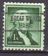 MM-449; USA Precancel/Vorausentwertung/Preo; GREAT WORKS (ME), Type 734 - Voorafgestempeld