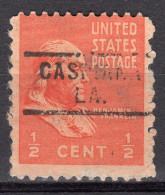 MM-421; USA Precancel/Vorausentwertung/Preo; CASPANIA (LA), Type 729 - Prematasellado