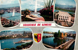 12944764 Geneve GE Vue Aerienne Le Jet D’Eau Le Palais Des Nations La Rade Ile J - Sonstige & Ohne Zuordnung