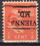 MM-489; USA Precancel/Vorausentwertung/Preo; VIENNA (MD), Type 479 - Preobliterati