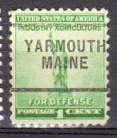 MM-476; USA Precancel/Vorausentwertung/Preo; YARMOUTH (ME), Type 256 - Vorausentwertungen