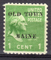 MM-463; USA Precancel/Vorausentwertung/Preo; OLD TOWN (ME), Type L-1 TS - Precancels