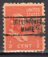 MM-457; USA Precancel/Vorausentwertung/Preo; MILLINOCKET (ME), Type 734 - Voorafgestempeld