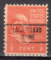 MM-456; USA Precancel/Vorausentwertung/Preo; LONG ISLAND (ME), Type 734 - Preobliterati